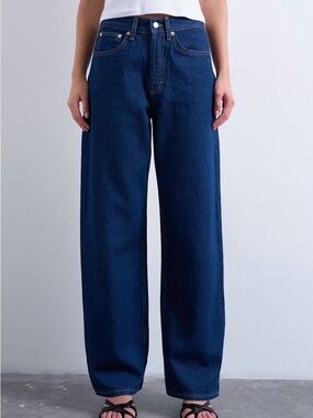 Topshop Column mid rise jeans in indigo rinse